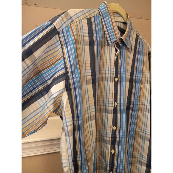 Bullock And Jones Mens Striped Button‎ Down Long Sleeve Shirt Size M - Picture 2 of 11